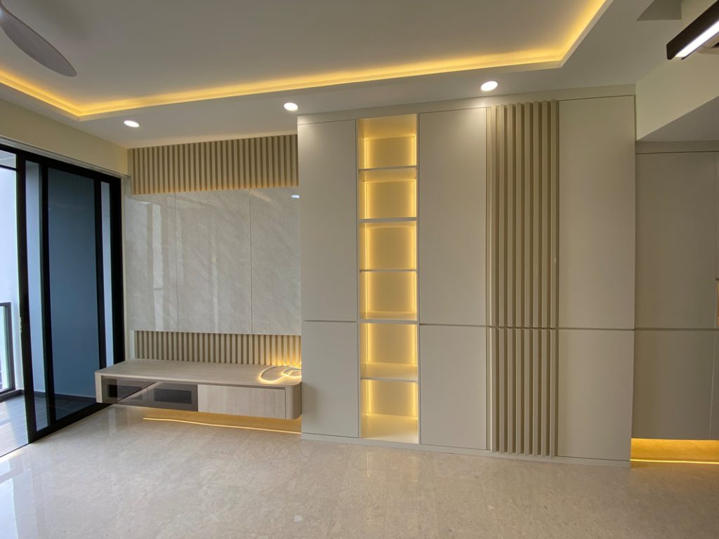 built in lighting living room