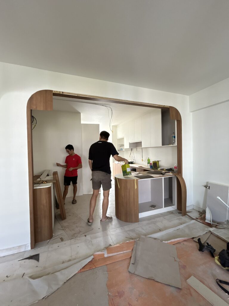 carpentry in singapore, work in progress