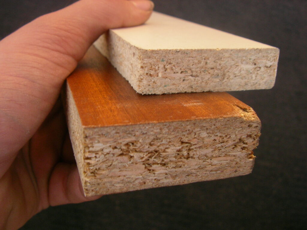 particle board sample from wikipedia, used in Singapore Carpentry